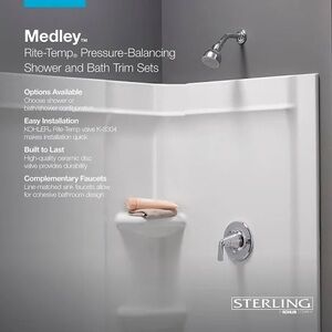 New! Sterling Valton Bath/Shower Set